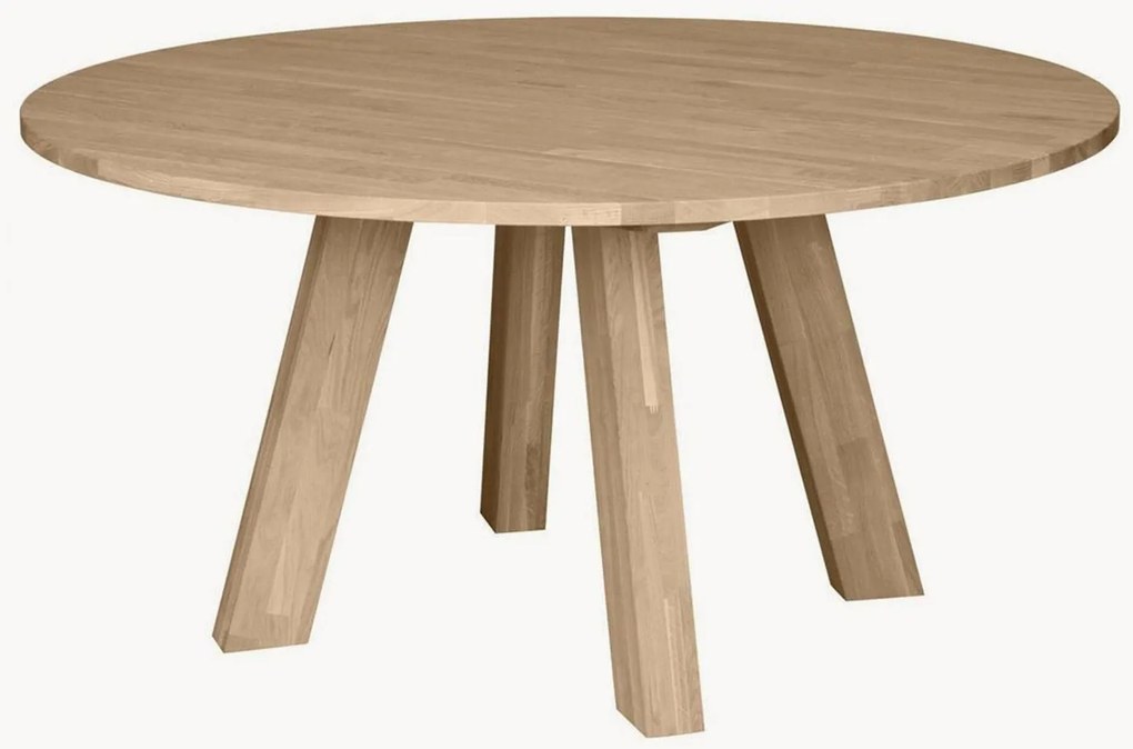 Okrúhly jedálenský stôl z dubového dreva Rhonda, Ø 150 cm