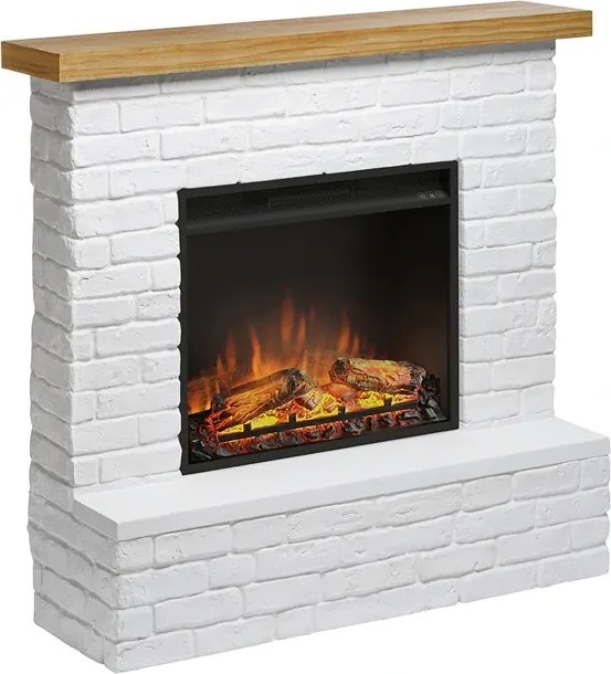 Tagu elektrický krb Rolf Brick White, 1500 W, LED