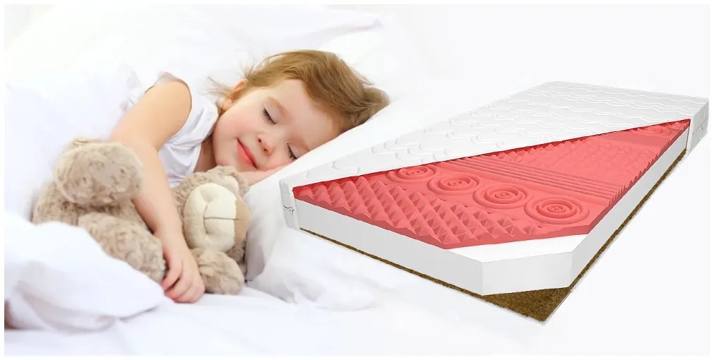 Detský penový matrac PREMIUM MAX RELAX 180x90x11 cm - kokos/pena/HR VISCO