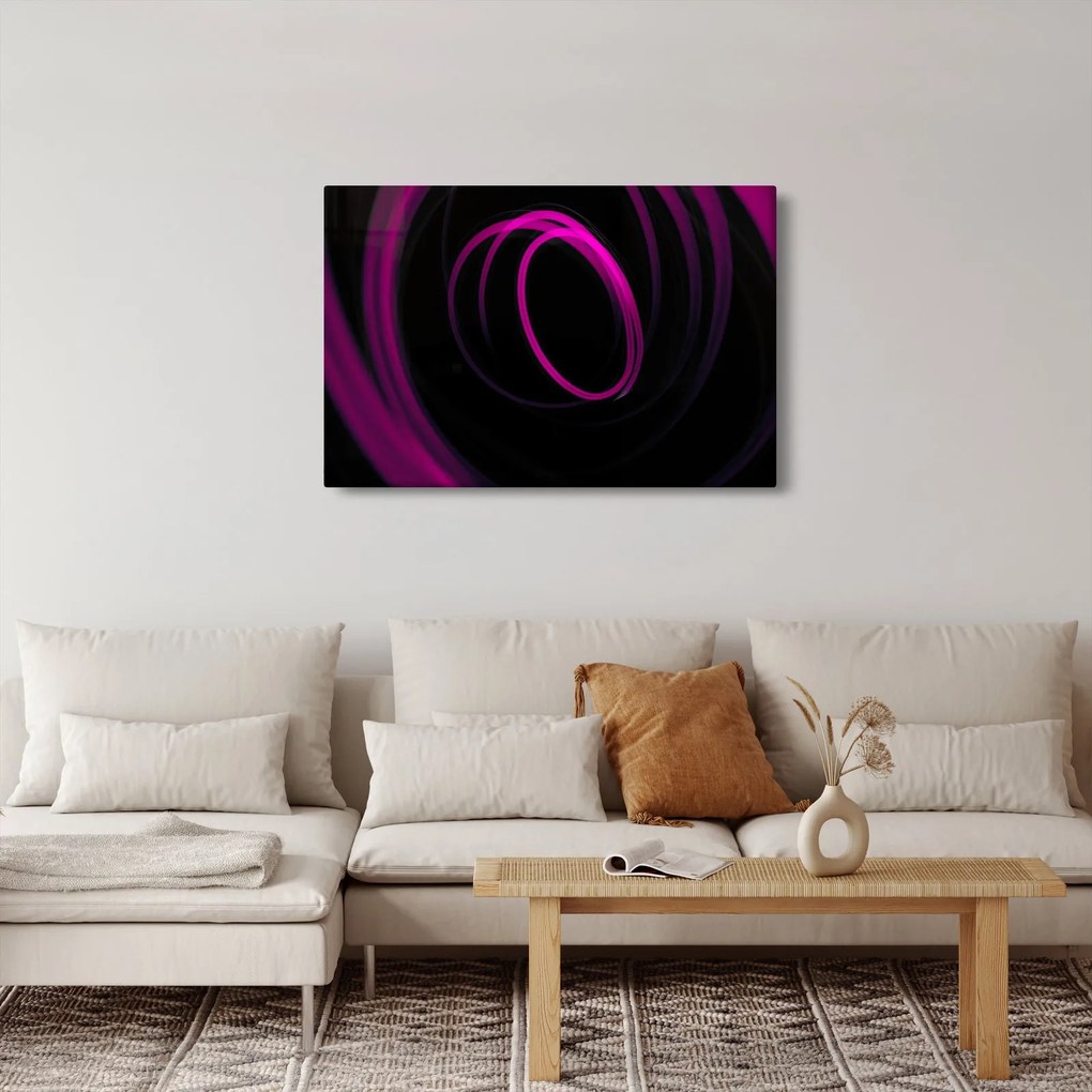 Obraz - fialové čiary (90x60 cm)