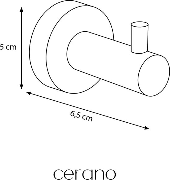 CERANO - Nástenný vešiak na uteráky Lineo - čierna matná, CER-CER-479527