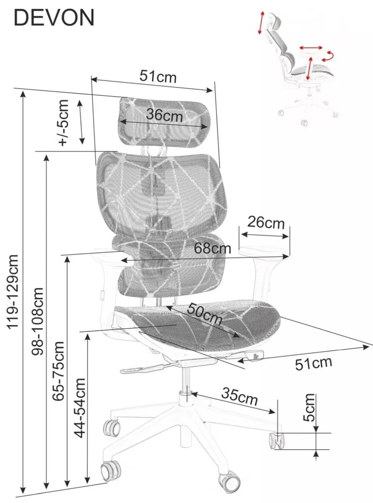 Kancelářská židle Ergos černá