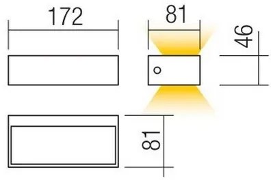 Redo 90153 - LED Vonkajšie nástenné svietidlo LAMPRIS 1xLED/9W/230V IP65