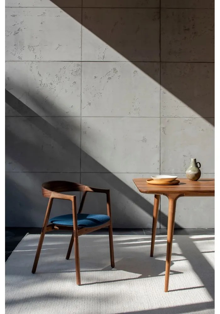 Modrá/hnedá jedálenská stolička Muna – Gazzda