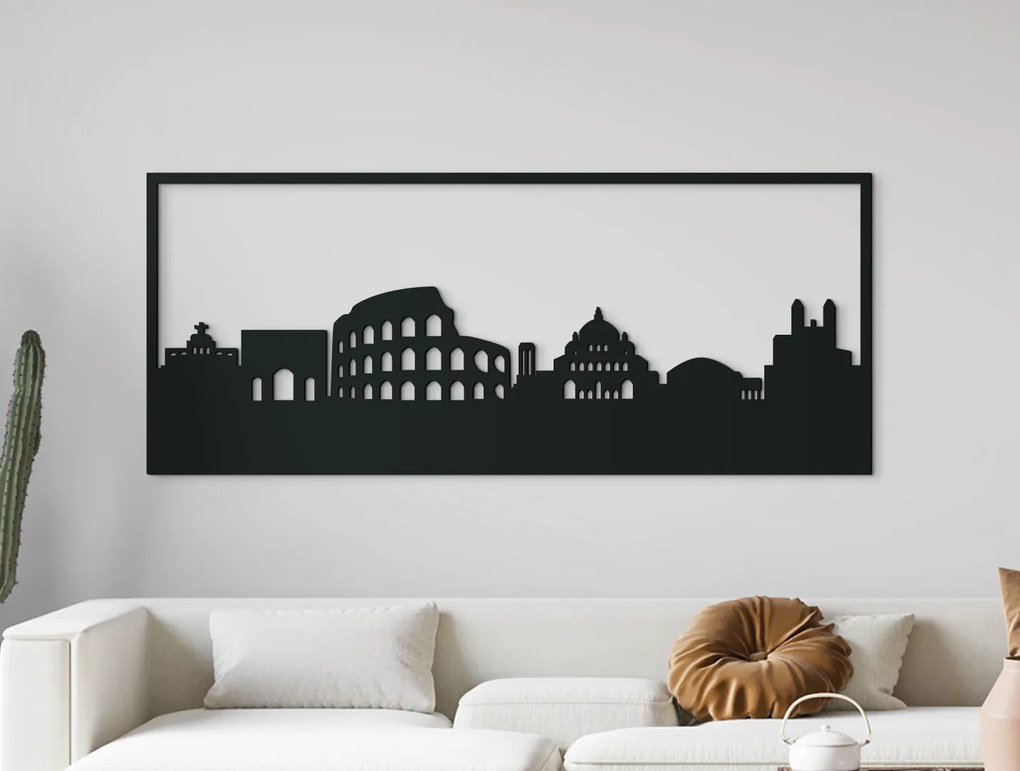 drevko Obraz Rím Rozmer obrazu: 37 x 89 cm, Farba dekorácie: Čierna