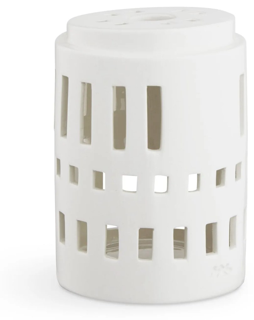 Biely keramický svietnik Kähler Design Urbania Lighthouse Little Tower