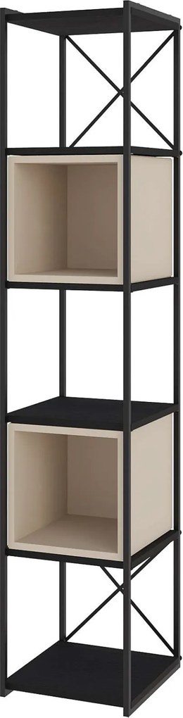 Knižnica Houseland Vale Mini čierna/pieskovcová