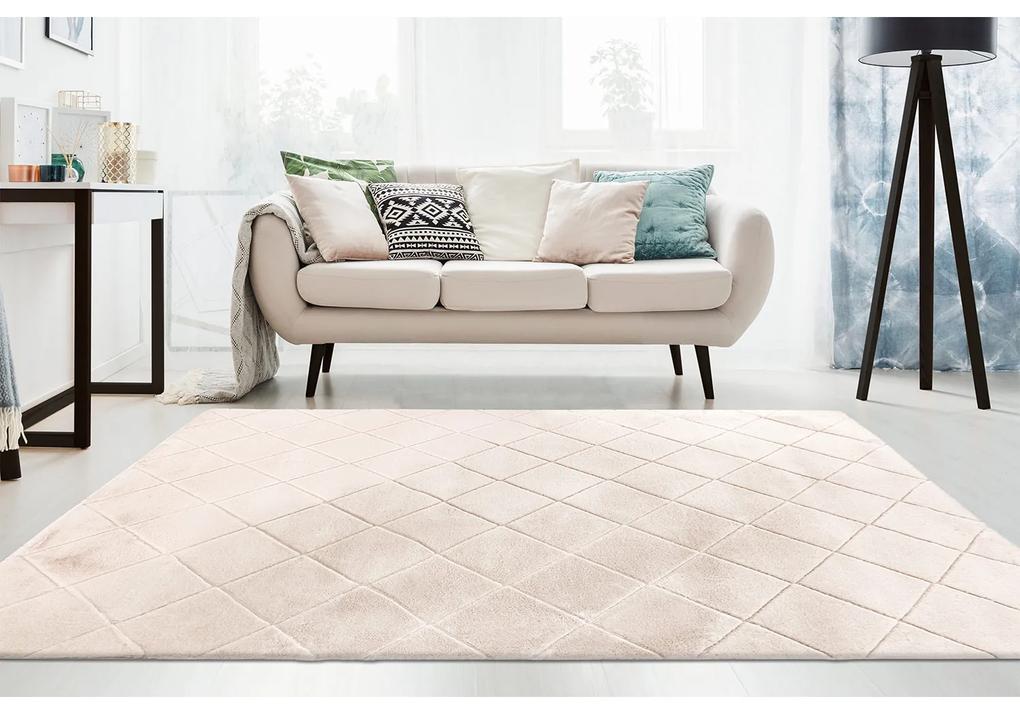 Dekorstudio Kožušinový koberec MOMENT- krémový Rozmer koberca: 80x150cm