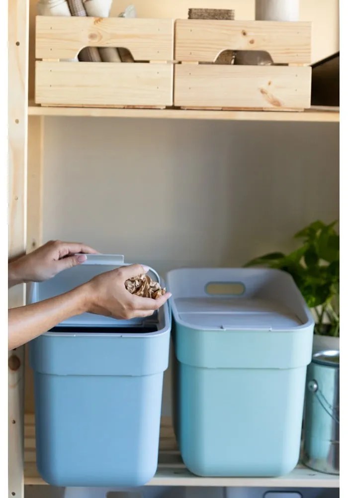 Biely odpadkový kôš na triedený odpad z recyklovaného plastu 20 l Ready To Collect – Curver