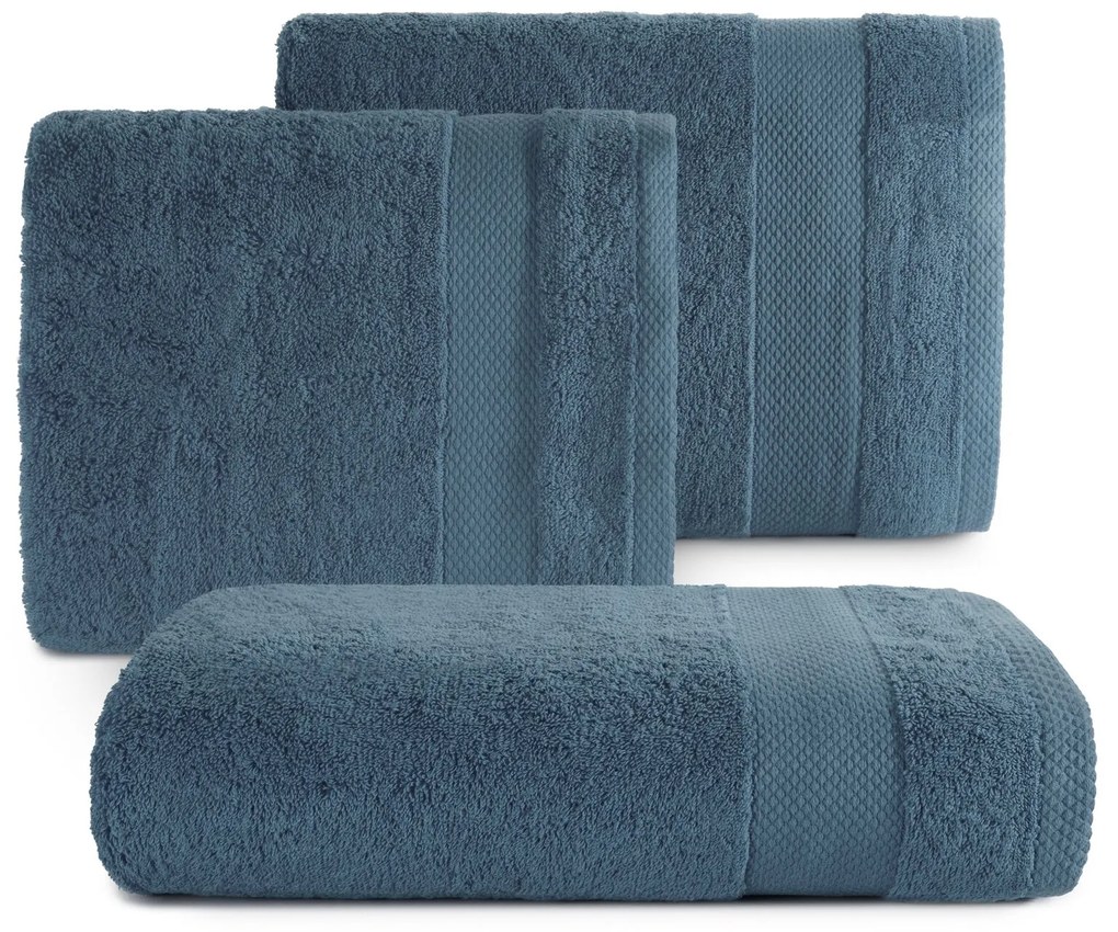 BAVLNENÝ UTERÁK LORITA 70X140 CM TMAVOMODRÁ