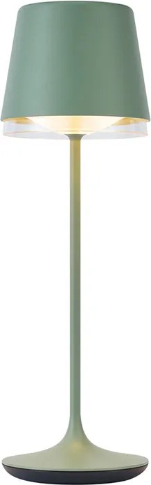 Stolná lampa zelená vrátane LED IP65 Nabíjateľná s nabíjacou stanicou - Bass