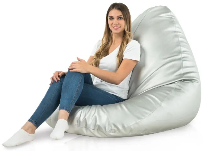 Sedací vak DROP XXL silver