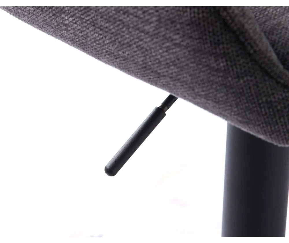 Tmavosivá barová stolička s nastaviteľnou výškou Nolan – Unique Furniture