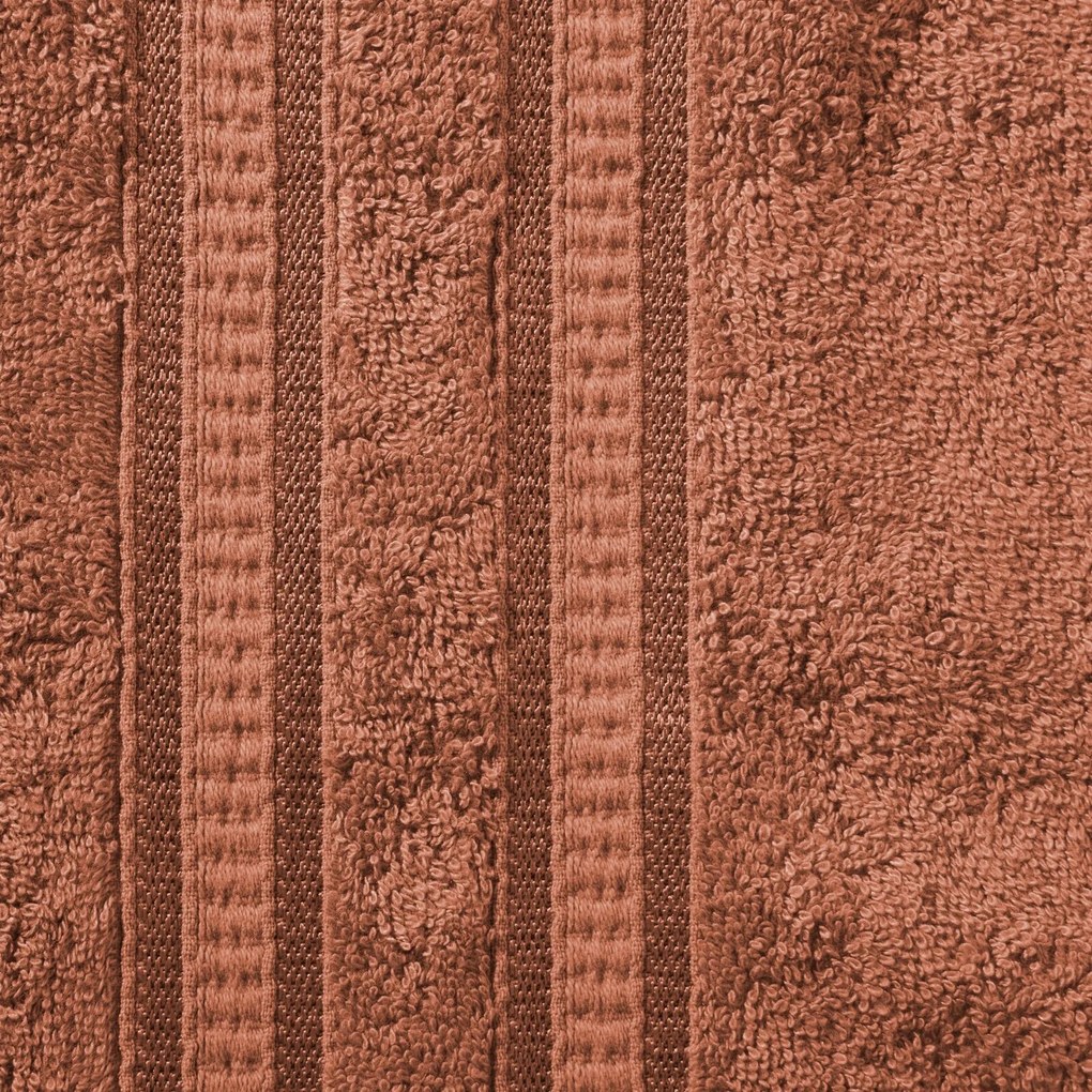 BAMBUSOVÝ UTERÁK MILA5 SADA 6KS 50X90 CM TEHLOVÁ