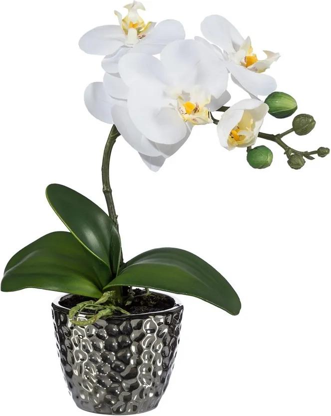 Umelá Orchidea v kvetináči biela, 35 cm 1716302-40
