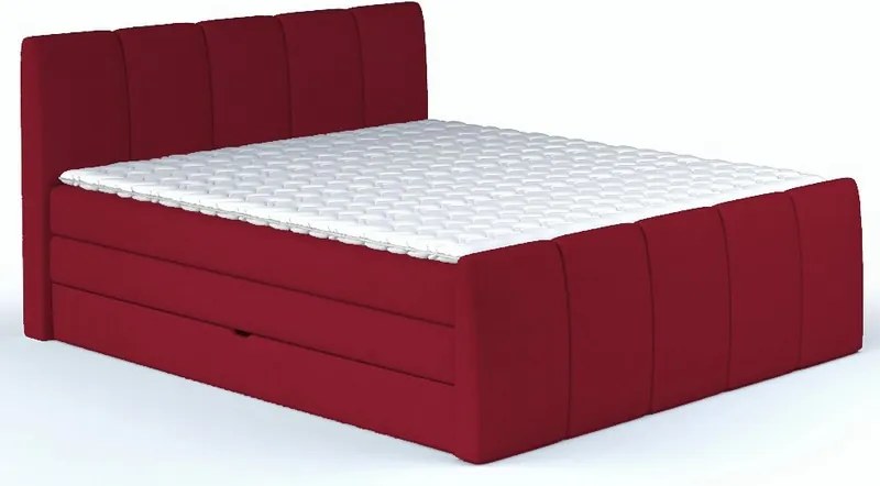Posteľ boxspring Fresco 180x200 cm, červená látka