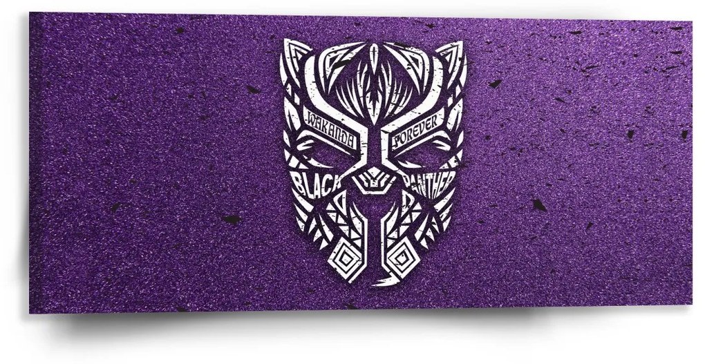 Sablio Obraz BLACK PANTHER wakanda forever Biely - 110x50 cm