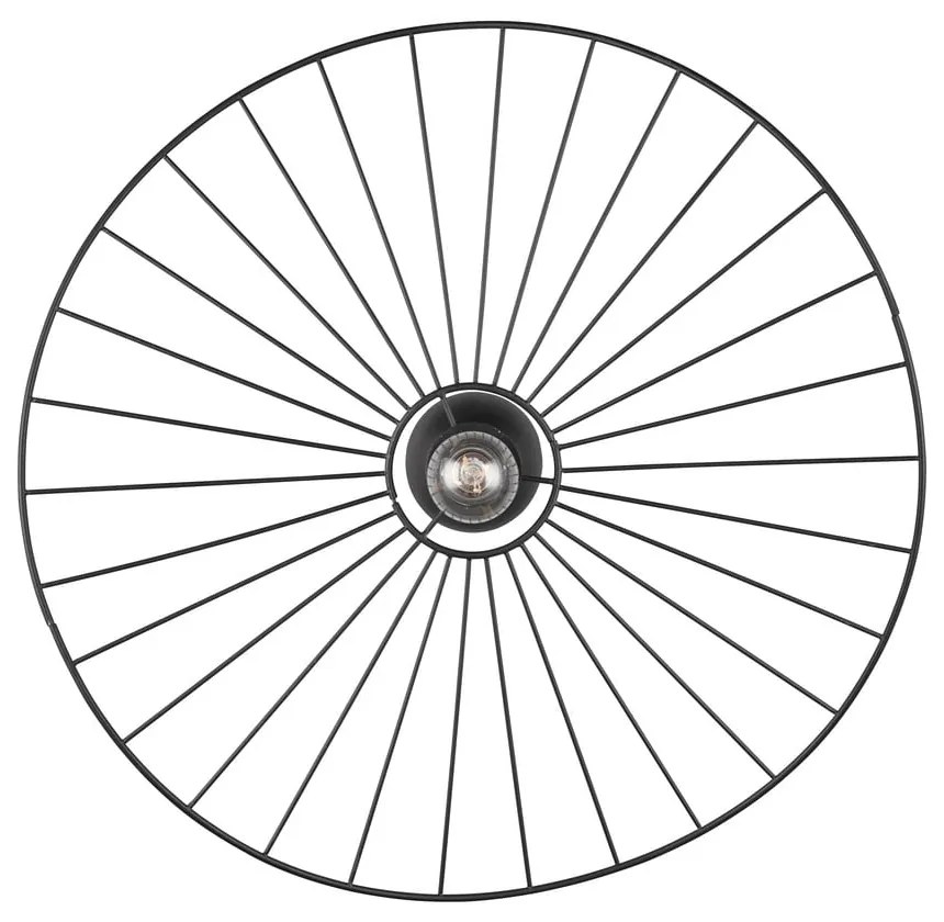 Matne čierne stropné svietidlo ø 60 cm Chapeau – Trio