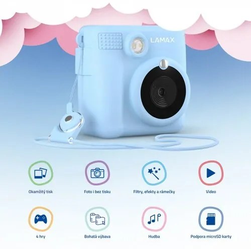 LAMAX InstaKid1 detský fotoaparát, modrá