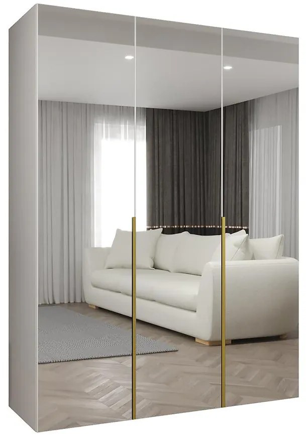 Skriňa Alicante III 150 biela/zlatá