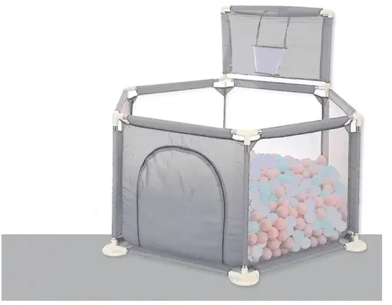 Bestent Ohrádka pre deti s loptičkami a košom 130x65x110cm GREY