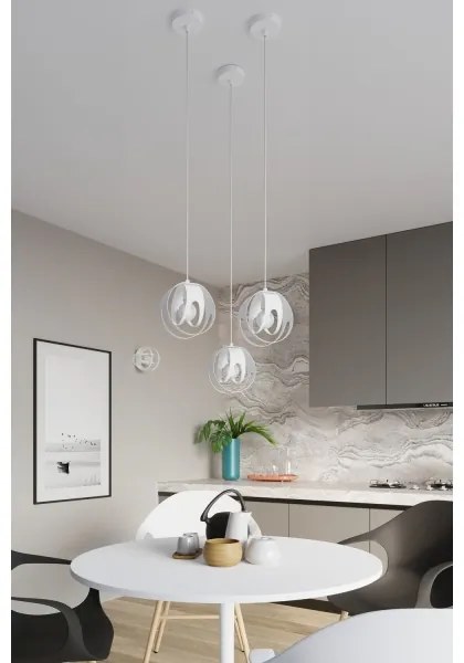 Sollux SL.1082 - Prisadený luster TULOS 1xE27/60W/230V biela