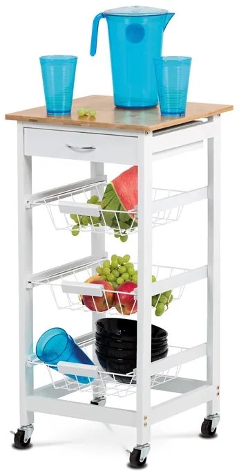 Autronic BONTEC Regál, mdf, biela, DR-043 Farba: Biela