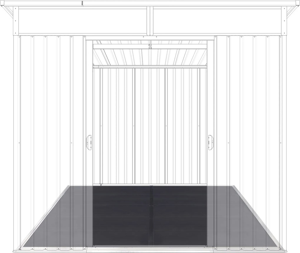 Podlaha BBFL-ZDSL6 pre záhradný domček BestBerg ZDSL-6 / 251 x 216 cm / čierna