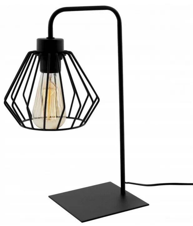 Moderná stolová lampa Loft s drôteným tienidlom