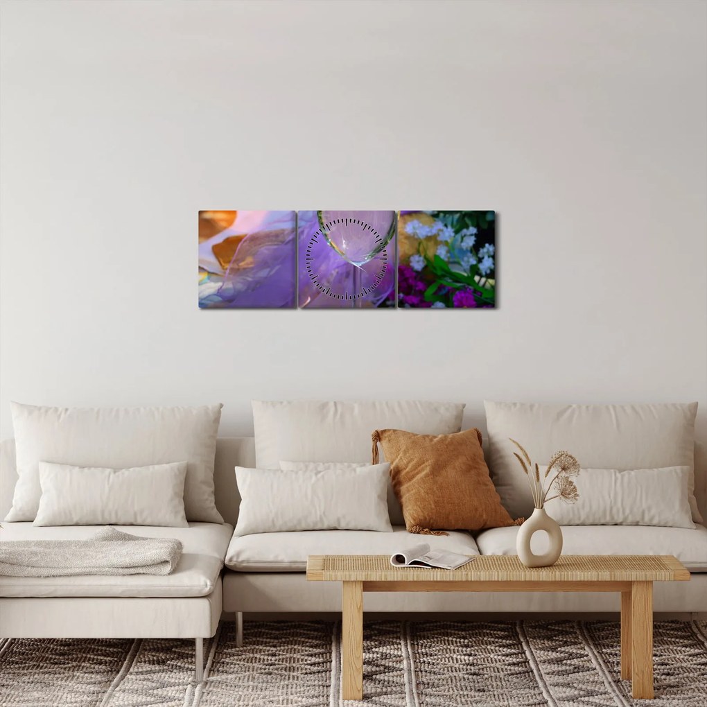 Obraz pikniku (s hodinami) (90x30 cm)