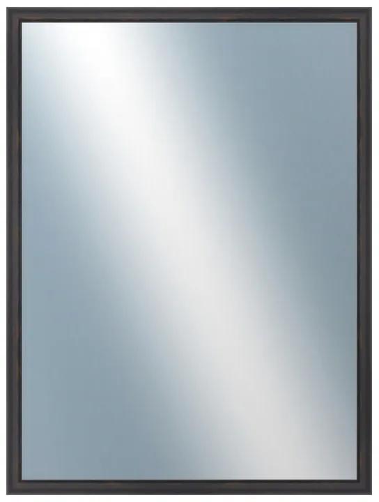 DANTIK - Zrkadlo v rámu, rozmer s rámom 60x80 cm z lišty DELFINO hnedá (2899)