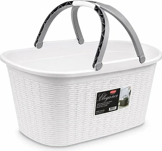 STEFANPLAST Košík na bielizeň Elegance 35 l, biely