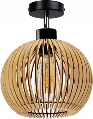 Stropné svietidlo LED stropný luster nástenné svietidlo E27 drevená guľa