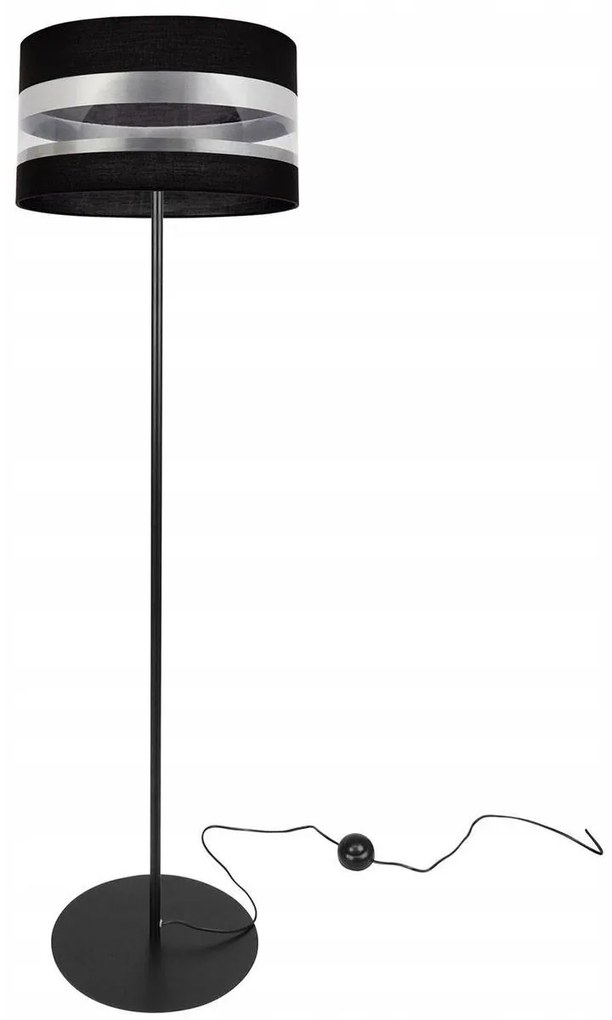 Stojacia lampa Intense Chrome, 1x textilné tienidlo (výber zo 6 farieb), (výber z 3 farieb konštrukcie), (fi 35cm), o