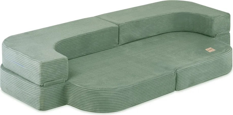 Rozkladacia detská pohovka - zelená, prémiový menčester