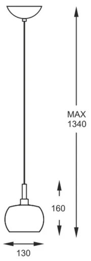 Zuma Line P0076-01A-F4FZ - Krištáľový luster na lanku CRYSTAL 1xG9/42W/230V