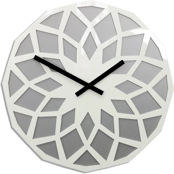 Moderné nástenné hodiny LOTOS STONE WHITEH MCNH062-stonewhite