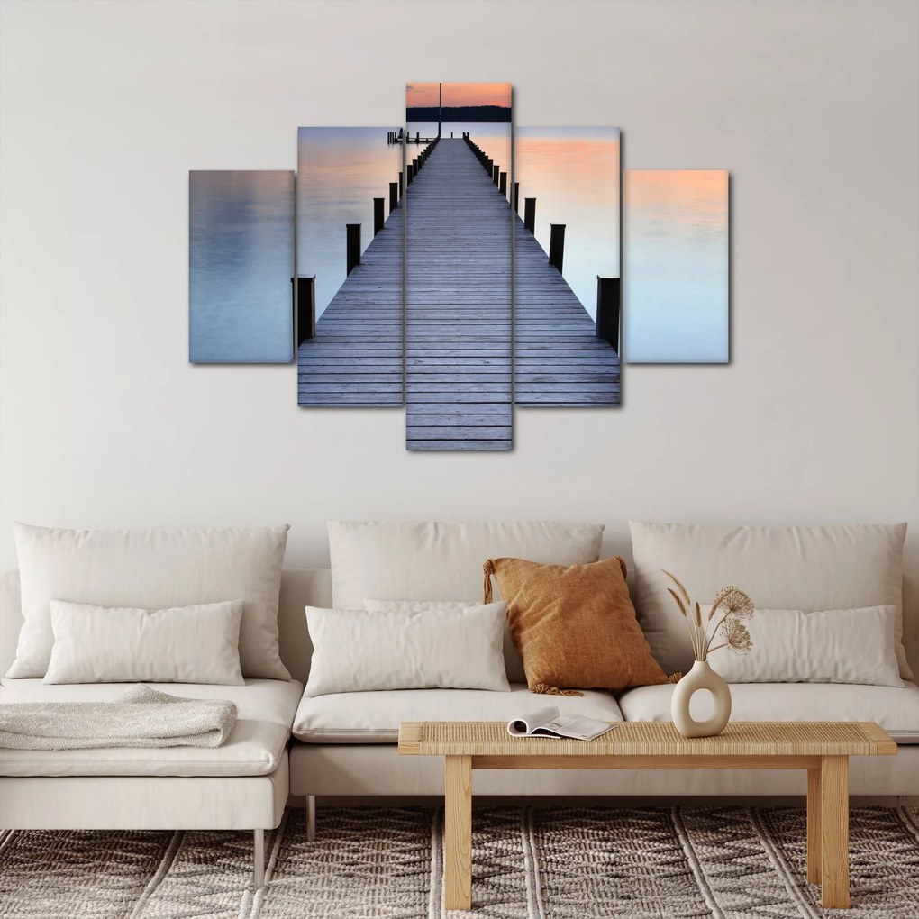 Obraz - Mólo pri jazere Starnberger, Bavorsko, Nemecko (150x105 cm)