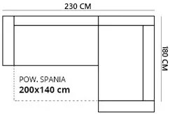 Rohová sedačka Gavriel (čierna + červená) (s poličkou) (L). Vlastná spoľahlivá doprava až k Vám domov. 1066798