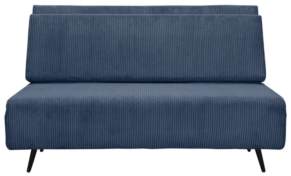 Modrá menčestrová rozkladacia pohovka 140 cm Mallory – Støraa