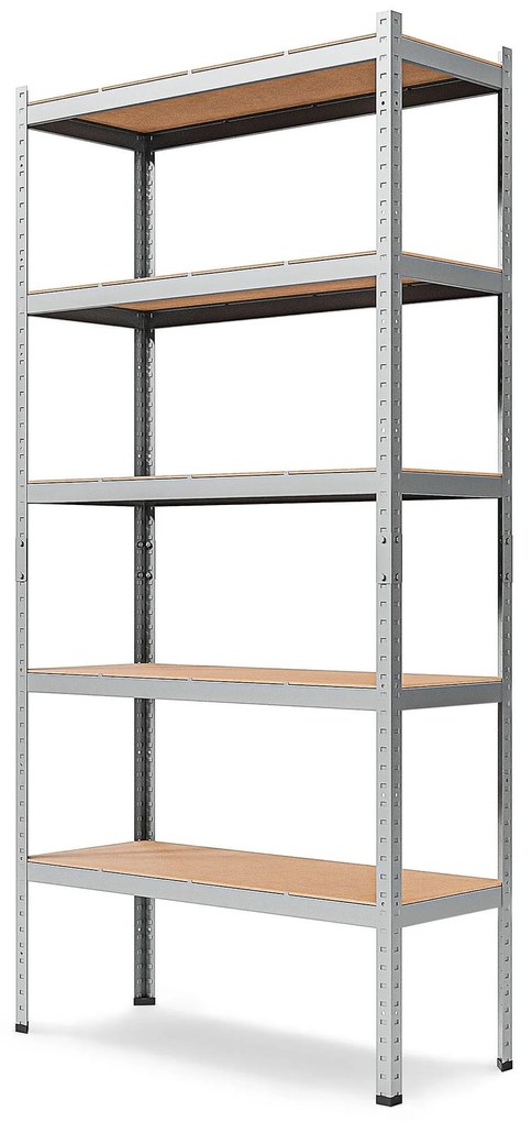 Marbo Kovový Regál Série PRIMO 180x80x30 5 políc Nosnosť 500 KG- Pozinkovaný