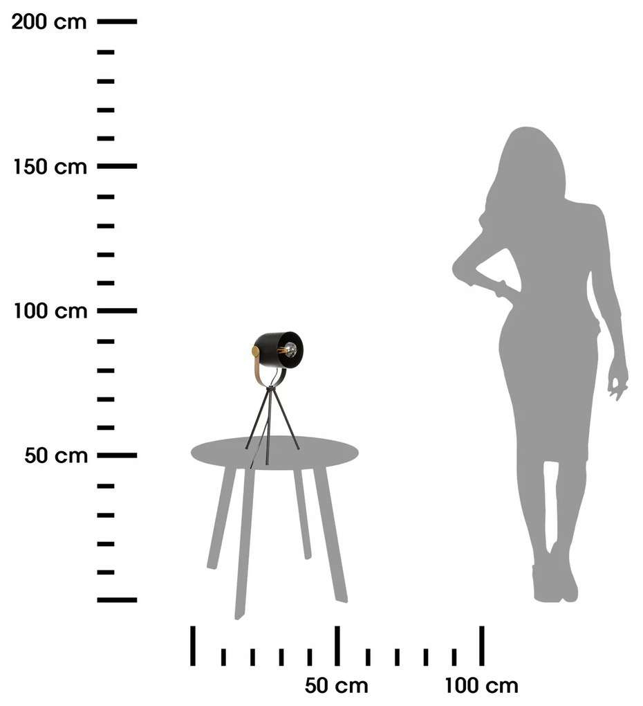 Stolná lampa BIL 45 cm čierna