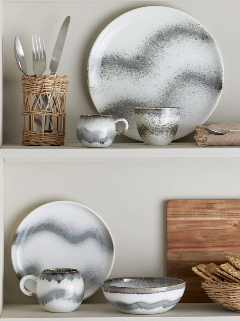 Bloomingville Kameninový tanier Paula Grey 20 cm