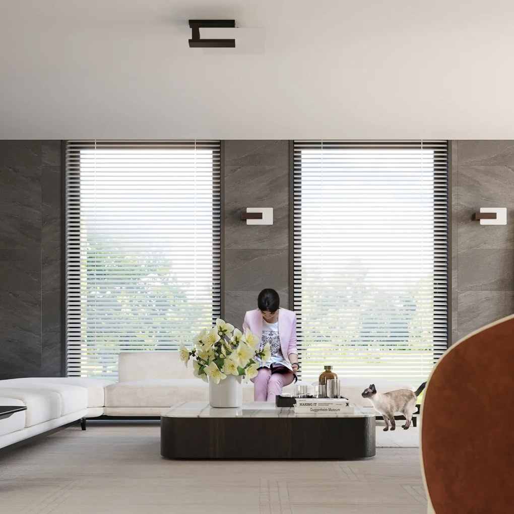 Nástenné svietidlo Lappo, 1x mliečne sklenené tienidlo, drevo vo farbe wenge