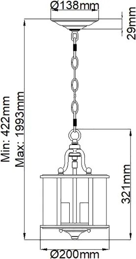 Hinkley HK-GENTRY-P-S-PN - Luster na reťazi GENTRY 3xE14/60W/230V lesklý chróm