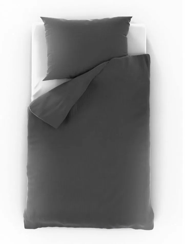 Kvalitex Mušelínové obliečky tmavosivá, 140 x 220 cm, 70 x 90 cm, 140 x 220 cm, 70 x 90 cm