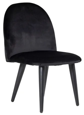 Velvet detská stolička čierna