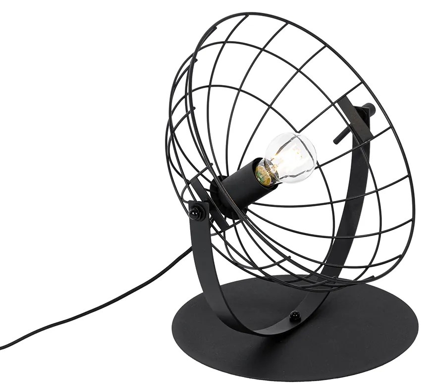 Priemyselná stolná lampa čierna nastaviteľná - Hanze