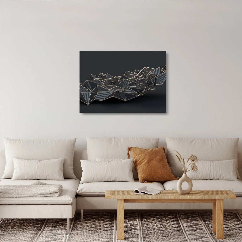 Sklenený obraz abstrakcie (70x50 cm)