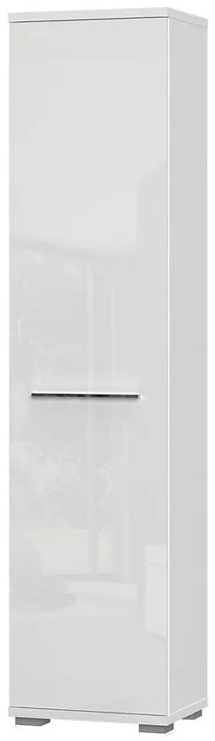 Skriňa 1d Piano V1 lakovaná Biely Lesk